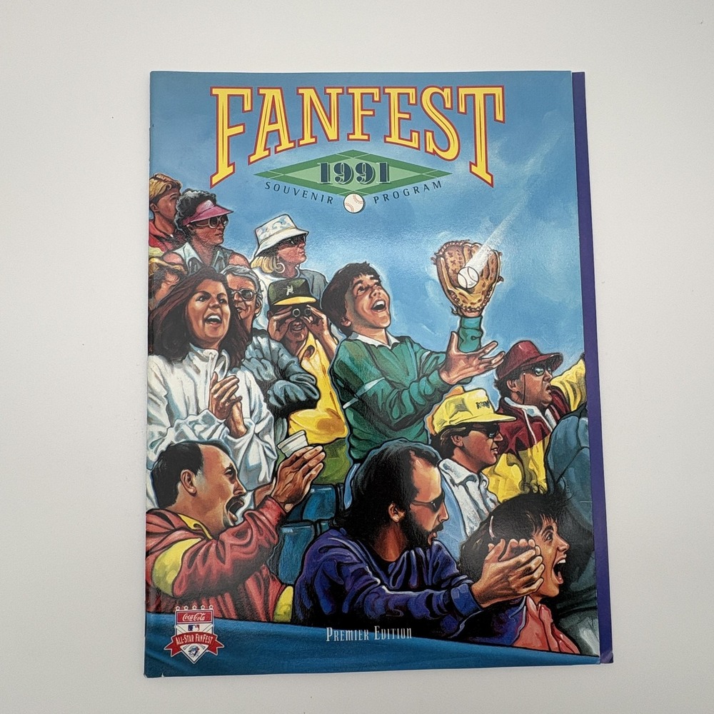 Vintage 1991 MLB All Star Fanfest Souvenir‎ Program Baseball Premier Edition